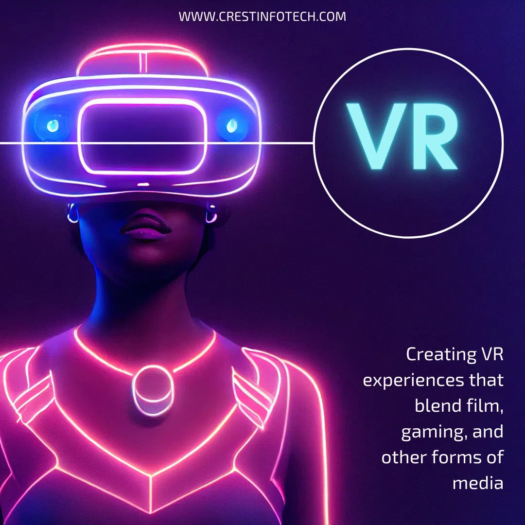 Neon futuristic VR entertainment Instagram post